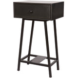 SKYBOX SIDETABLE MANGOHOUT/METAAL ZWART