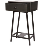SKYBOX SIDETABLE MANGOHOUT/METAAL ZWART