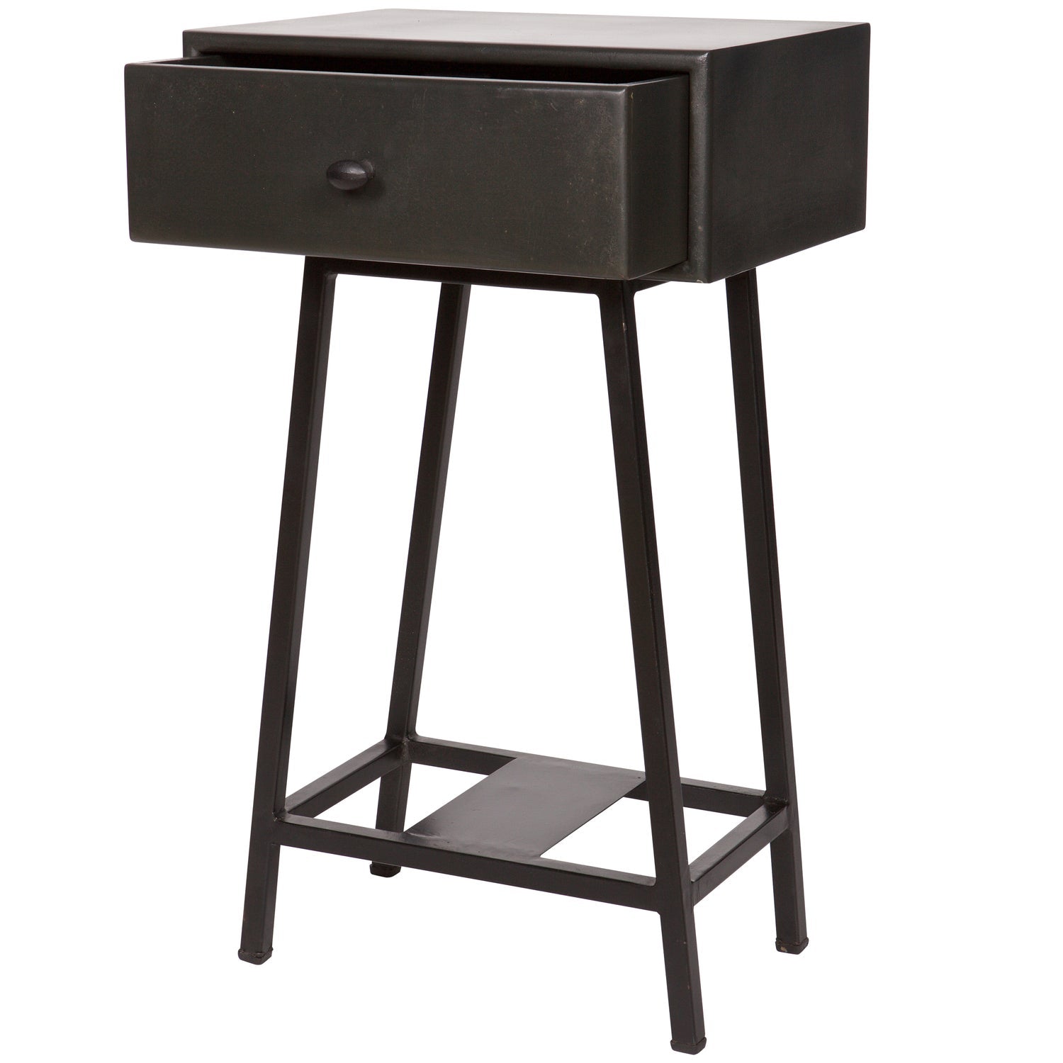 SKYBOX SIDETABLE MANGOHOUT/METAAL ZWART