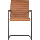 BAS EETKAMERSTOEL PU COGNAC