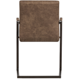 BAS EETKAMERSTOEL LEERLOOK TAUPE