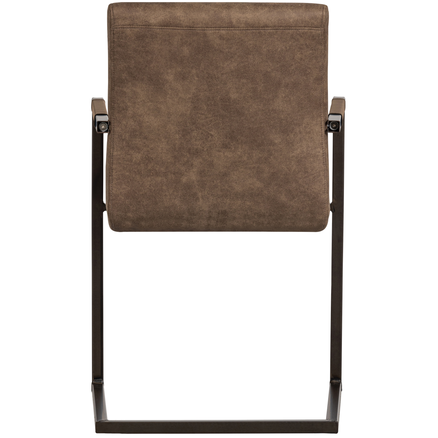 BAS EETKAMERSTOEL LEERLOOK TAUPE