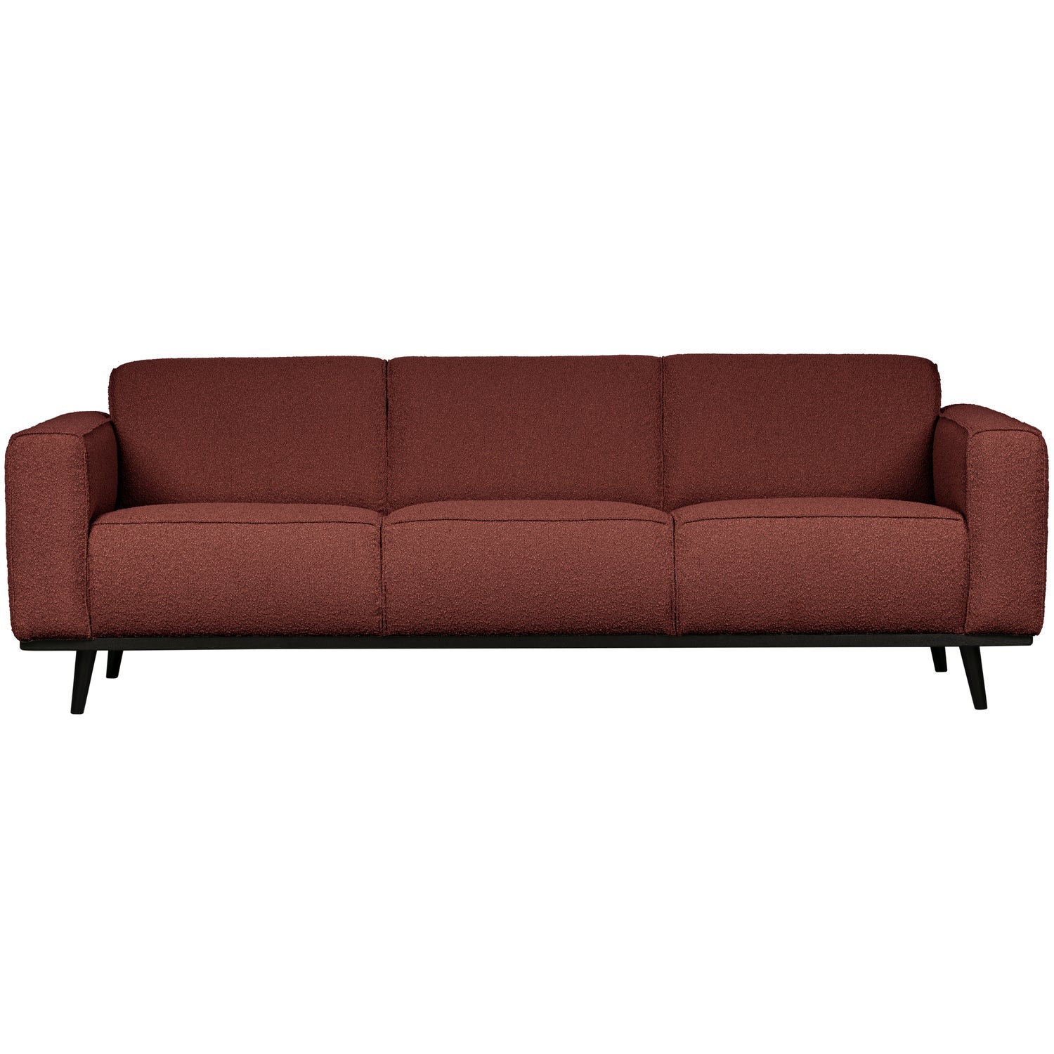 STATEMENT 3-ZITS BANK 230 CM BOUCLE KASTANJEBRUIN