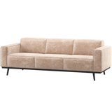 STATEMENT 3-ZITS BANK 230 CM CHENILLE VELVET NATUREL