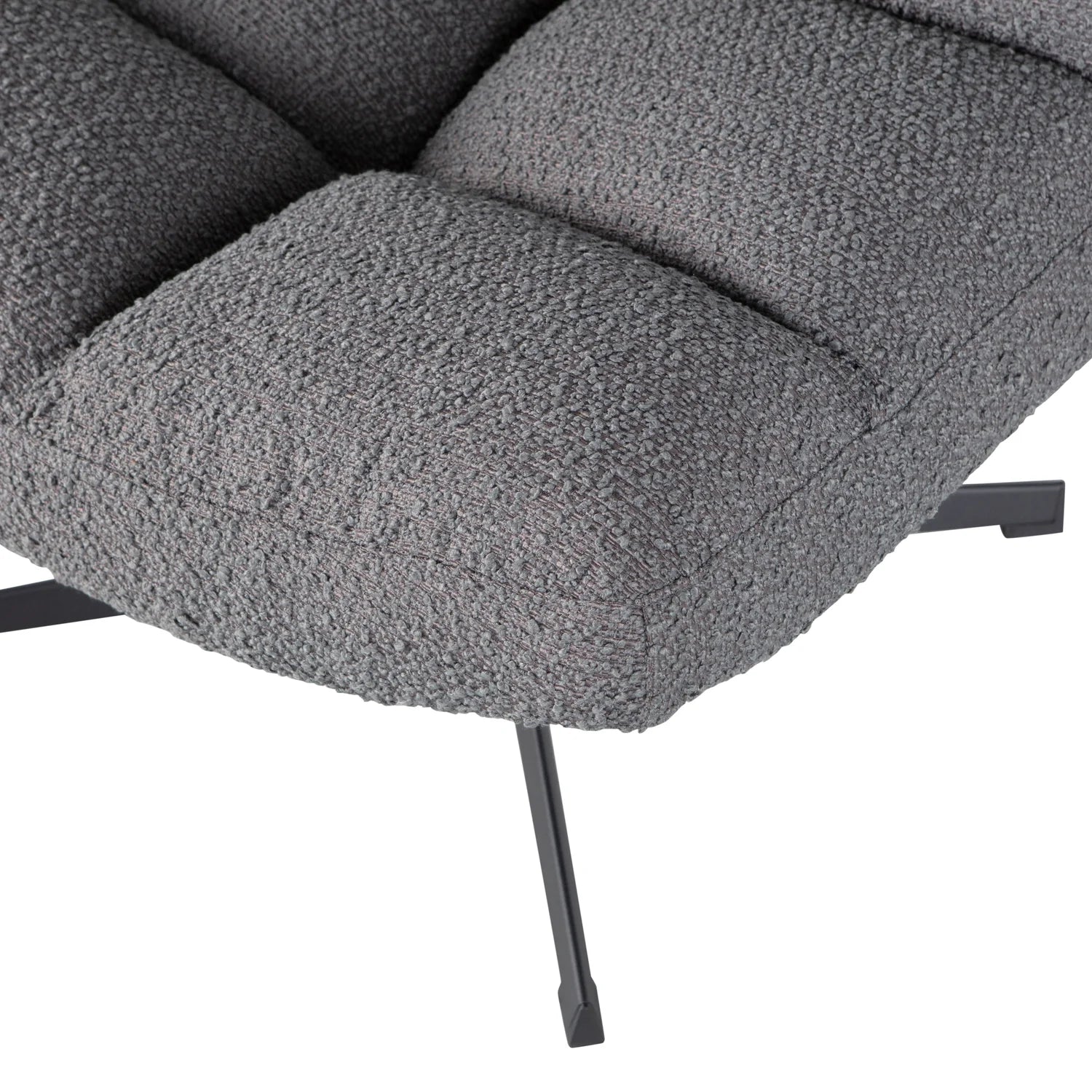 WOOOD - Vinny draaifauteuil bouclé antraciet