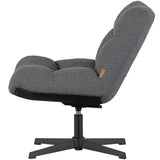 WOOOD - Vinny draaifauteuil bouclé antraciet