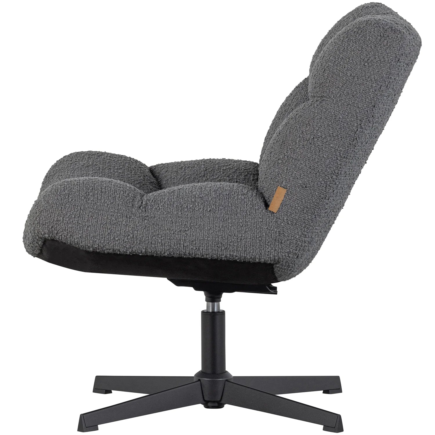 WOOOD - Vinny draaifauteuil bouclé antraciet