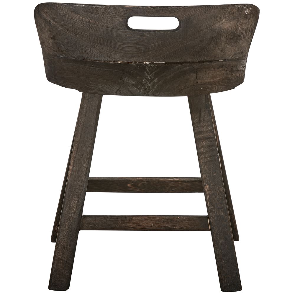 ROSALIE DECORATIEVE KRUK/STOEL HOUT DONKERBRUIN