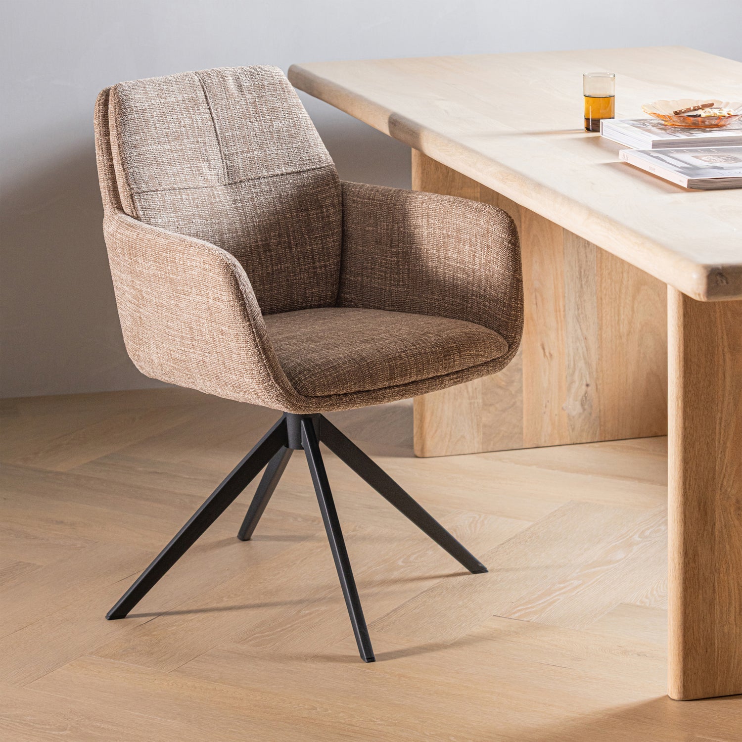 GRANT EETKAMERSTOEL ZAND MELANGE [fsc]