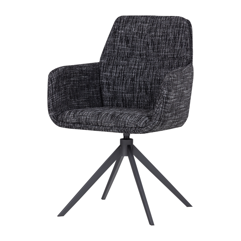 GRANT EETKAMERSTOEL ZWART MELANGE [fsc]