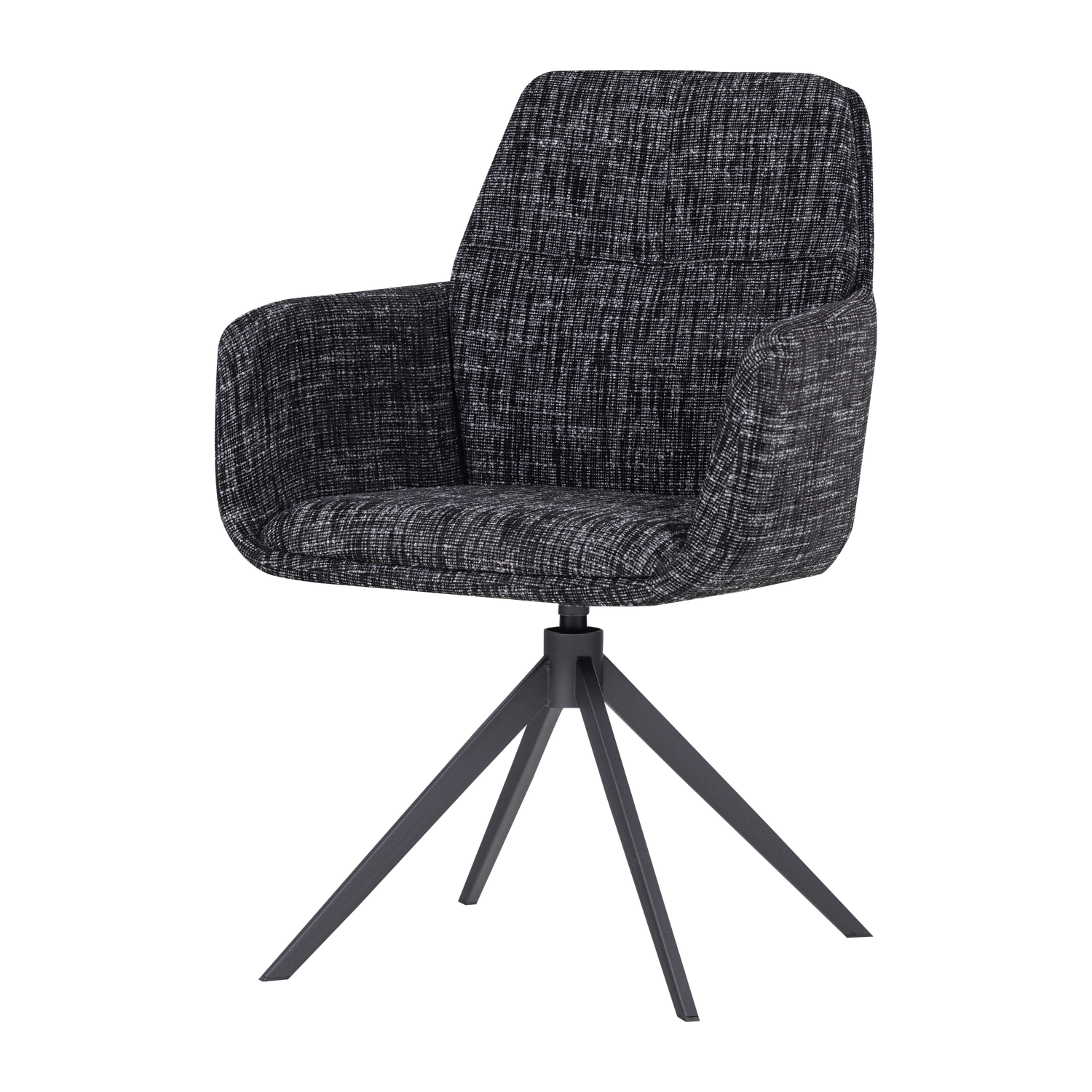 GRANT EETKAMERSTOEL ZWART MELANGE [fsc]