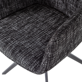 GRANT EETKAMERSTOEL ZWART MELANGE [fsc]