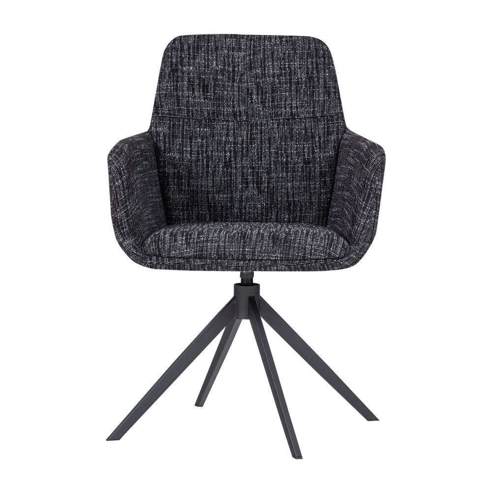 GRANT EETKAMERSTOEL ZWART MELANGE [fsc]