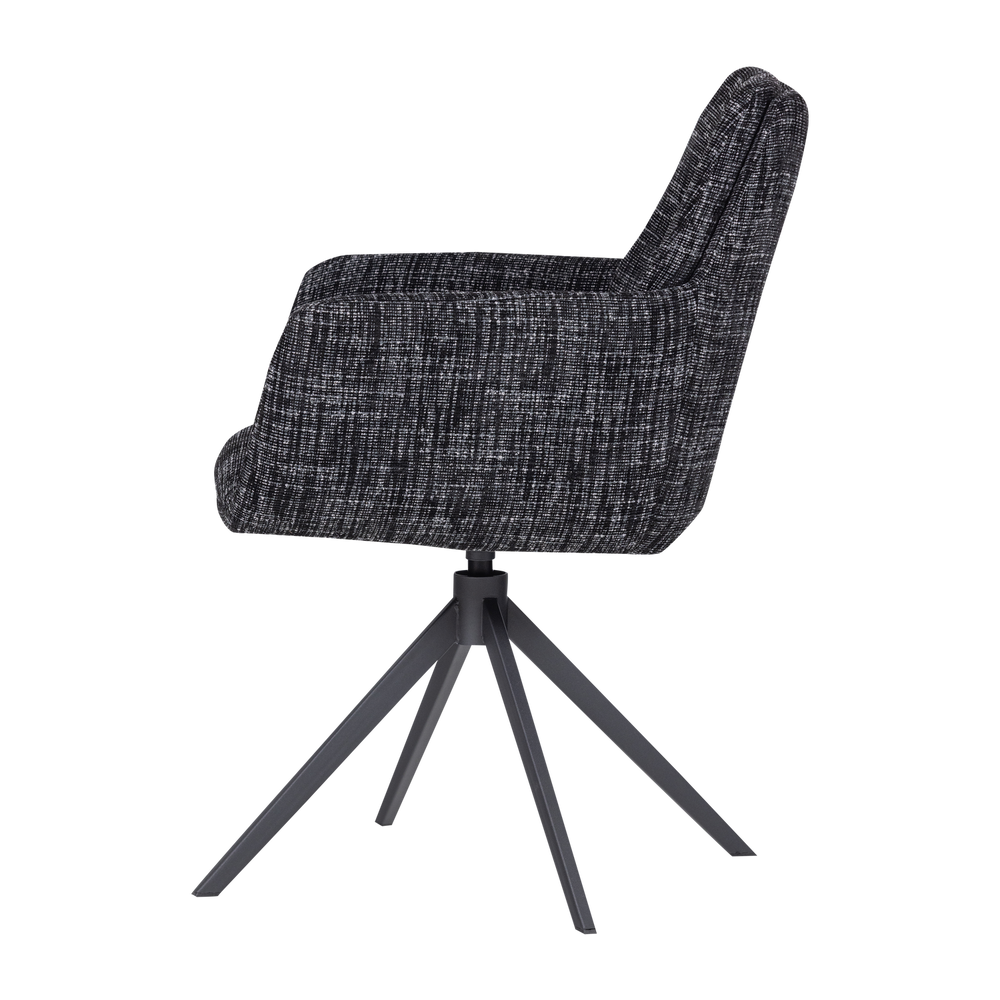 GRANT EETKAMERSTOEL ZWART MELANGE [fsc]