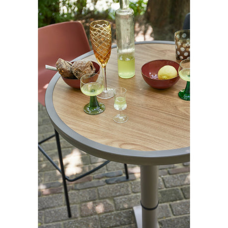 JEPPE HOOGTE VERSTELBARE BARTAFEL TUIN ALUMINIUM BRUIN/GRIJS