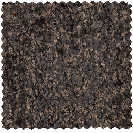 MOJO EETBANK 164 CM MET RUGLEUNING WOLLIG BRUIN