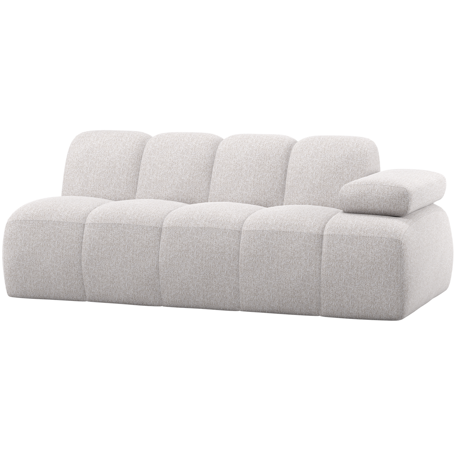 MOJO 2-ZITS ELEMENT ARM RECHTS BOUCLE ECRU MELANGE