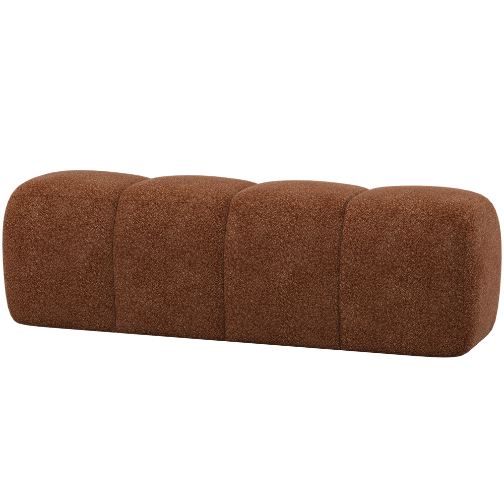 MOJO EETBANK 164 CM WOLLIG ROESTBRUIN