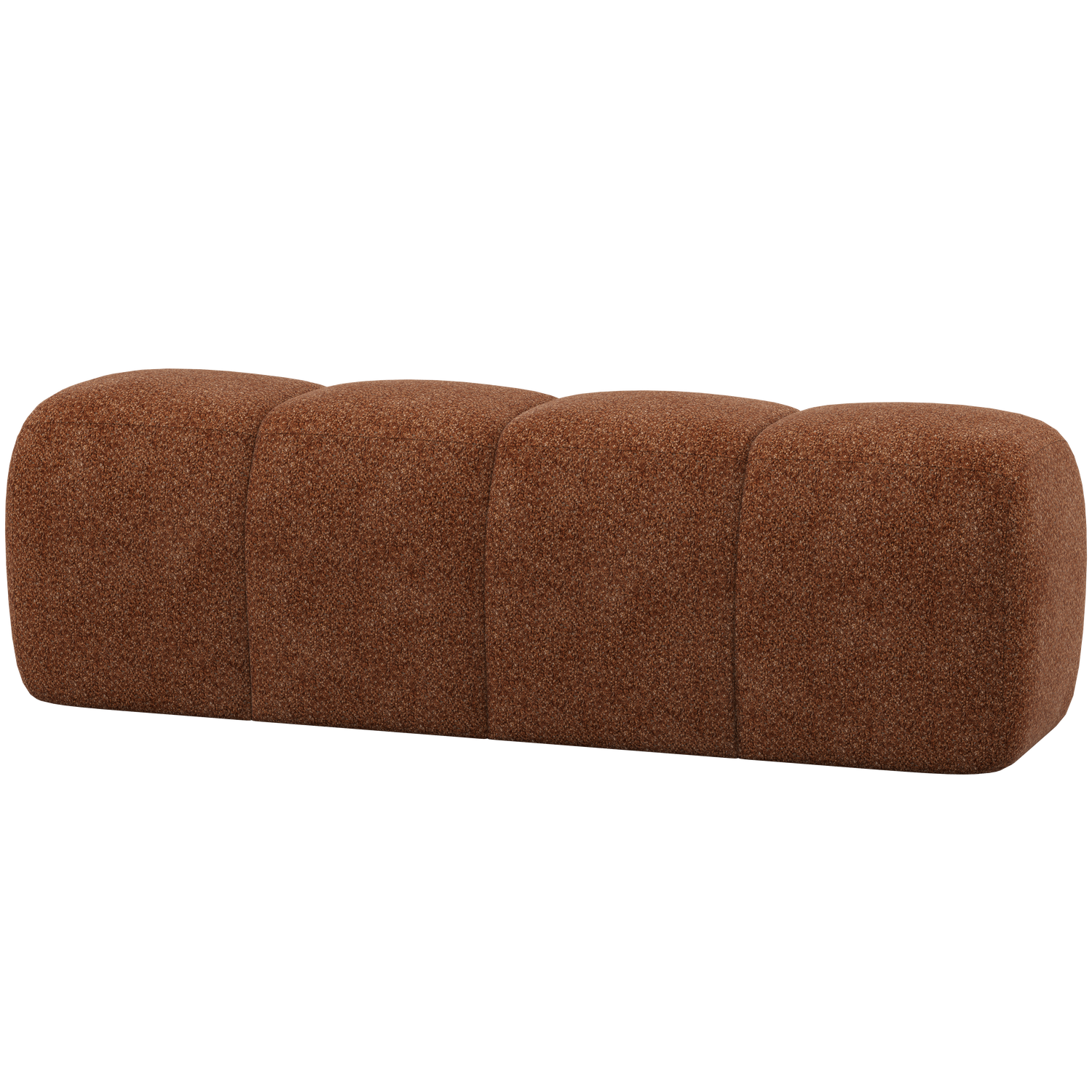 MOJO EETBANK 164 CM WOLLIG ROESTBRUIN