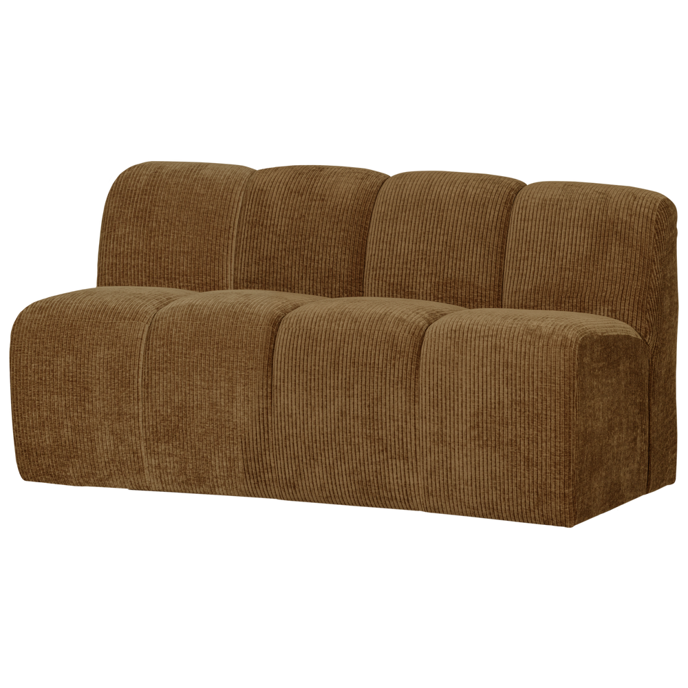 MOJO EETBANK 164 CM MET RUGLEUNING RIBSTOF HONINGGEEL