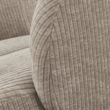 BePureHome - Mojo draaifauteuil geweven ribstof donkerzand
