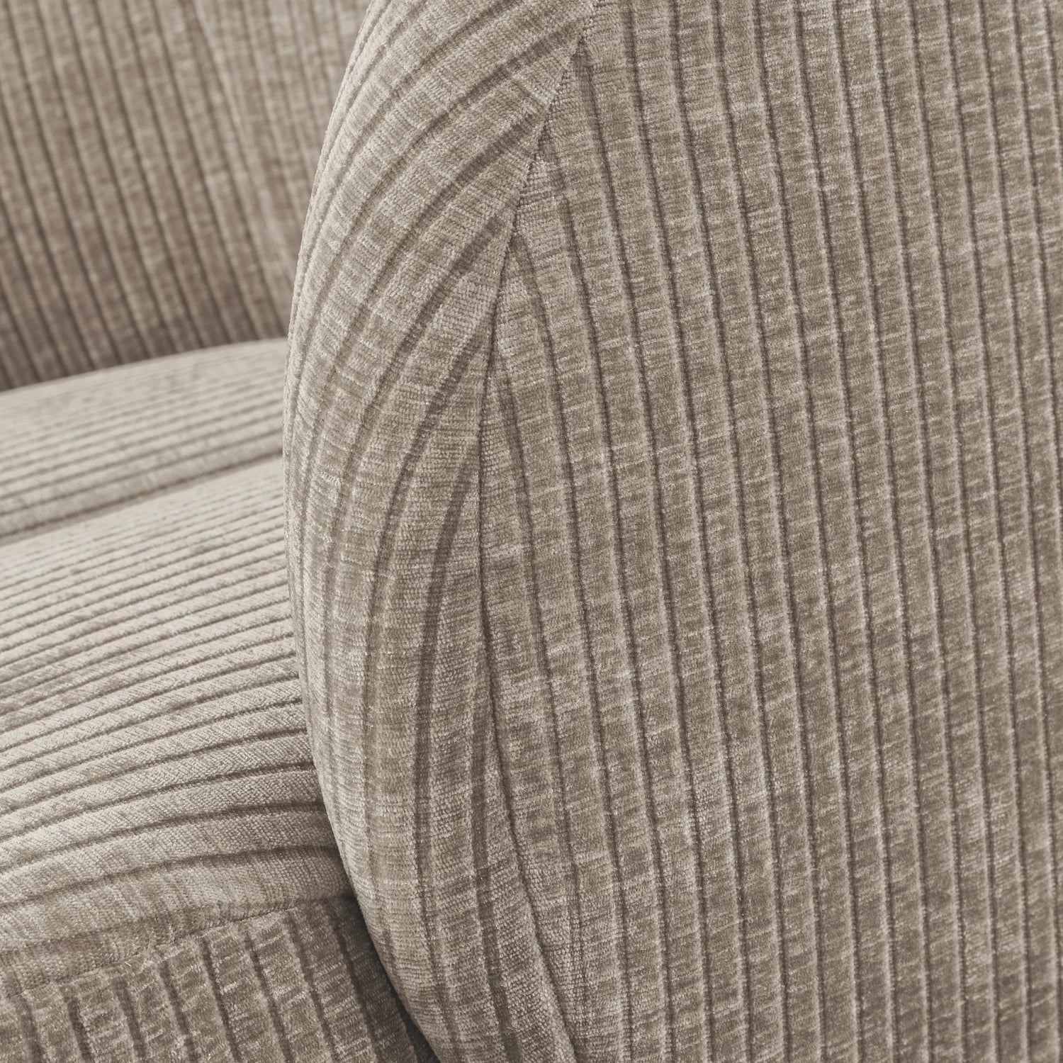 BePureHome - Mojo draaifauteuil geweven ribstof donkerzand