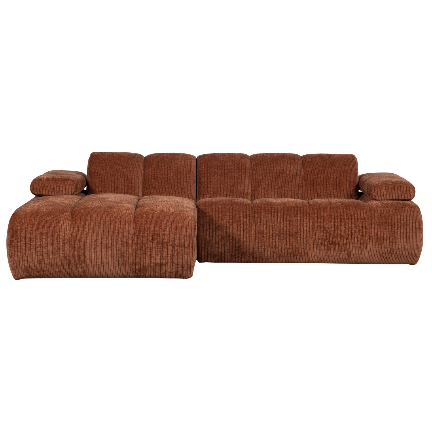 MOJO CHAISE LONGUE BANK LINKS RIBSTOF ROESTBRUIN