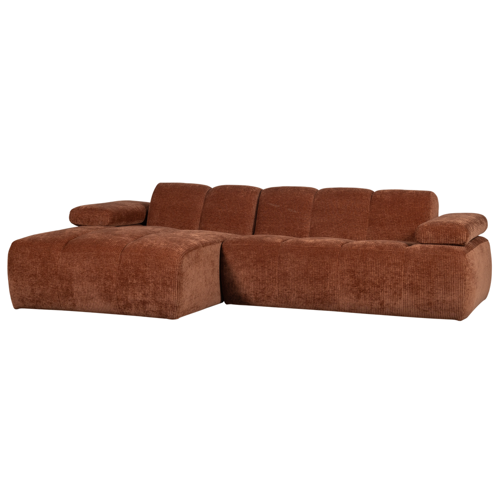 MOJO CHAISE LONGUE BANK LINKS RIBSTOF ROESTBRUIN
