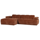 MOJO CHAISE LONGUE BANK LINKS RIBSTOF ROESTBRUIN