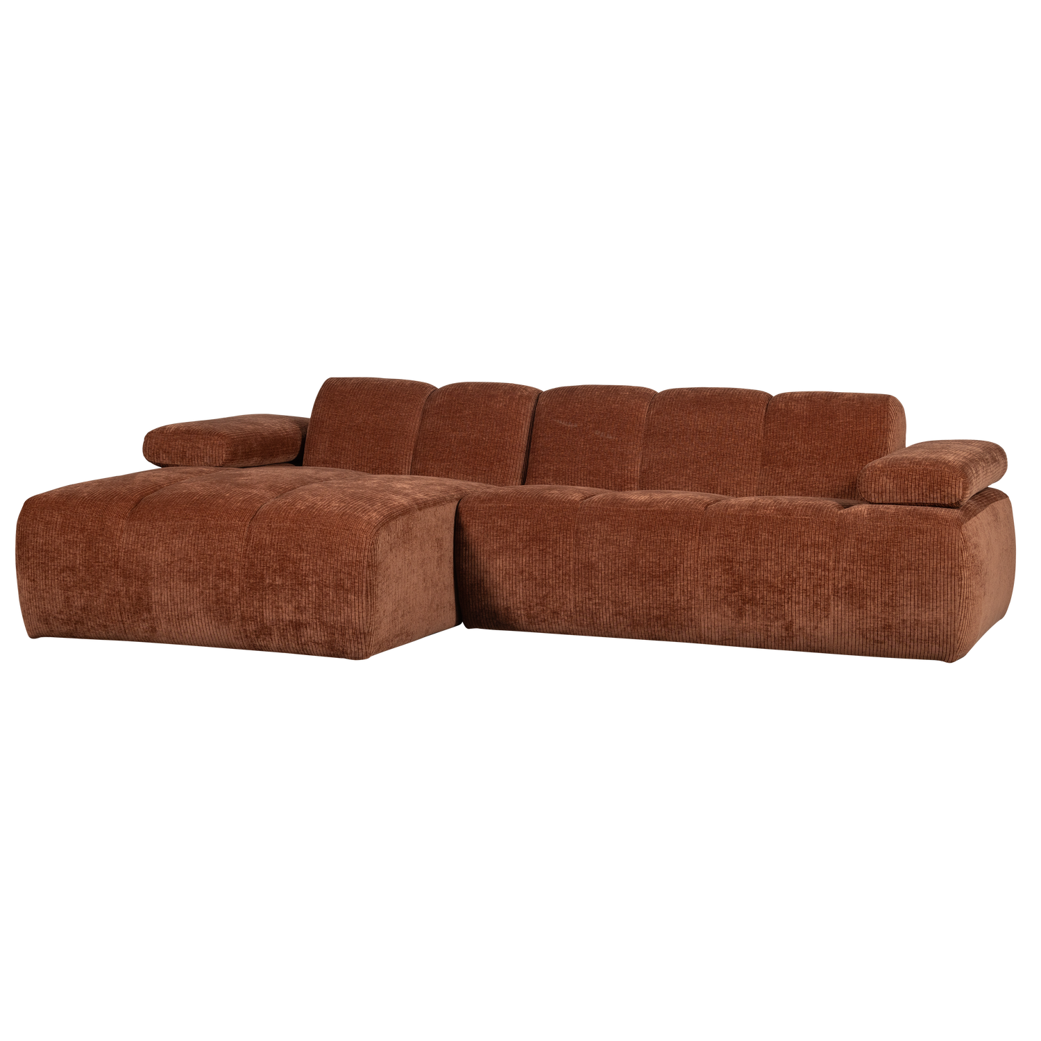 MOJO CHAISE LONGUE BANK LINKS RIBSTOF ROESTBRUIN