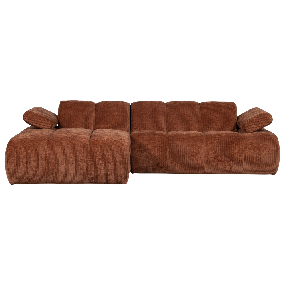 MOJO CHAISE LONGUE BANK LINKS RIBSTOF ROESTBRUIN