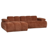MOJO CHAISE LONGUE BANK LINKS RIBSTOF ROESTBRUIN