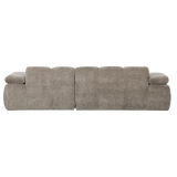 MOJO CHAISE LONGUE BANK RECHTS RIBSTOF DONKERZAND