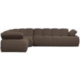 MOJO HOEKBANK LINKS BOUCLE BRUIN MELANGE