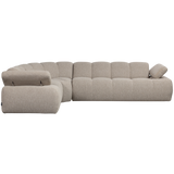 MOJO HOEKBANK LINKS BOUCLE BEIGE MELANGE