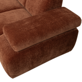 MOJO HOEKBANK LINKS RIBSTOF ROESTBRUIN