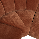 MOJO HOEKBANK LINKS RIBSTOF ROESTBRUIN