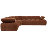 MOJO HOEKBANK LINKS RIBSTOF ROESTBRUIN