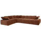 MOJO HOEKBANK LINKS RIBSTOF ROESTBRUIN