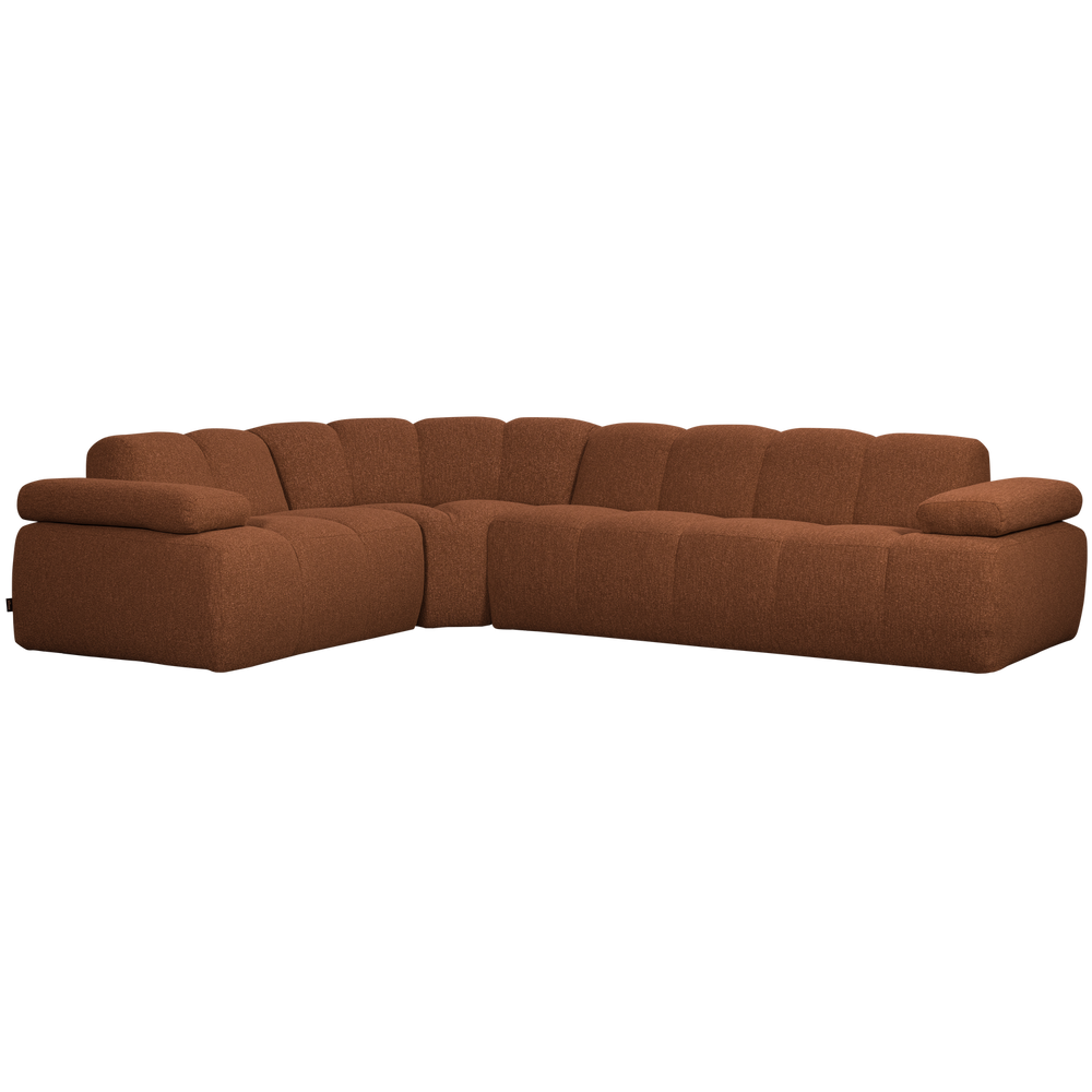 MOJO HOEKBANK LINKS BOUCLE ROESTBRUIN MELANGE