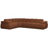 MOJO HOEKBANK LINKS BOUCLE ROESTBRUIN MELANGE