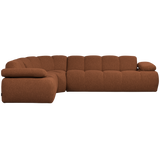 MOJO HOEKBANK LINKS BOUCLE ROESTBRUIN MELANGE