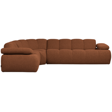 MOJO HOEKBANK LINKS BOUCLE ROESTBRUIN MELANGE