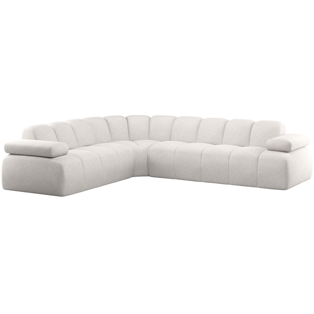 MOJO HOEKBANK LINKS WOLLIG ECRU