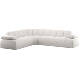 MOJO HOEKBANK LINKS WOLLIG ECRU