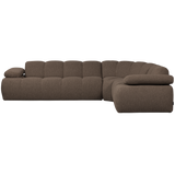 MOJO HOEKBANK RECHTS BOUCLE BRUIN MELANGE