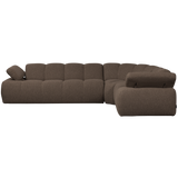 MOJO HOEKBANK RECHTS BOUCLE BRUIN MELANGE