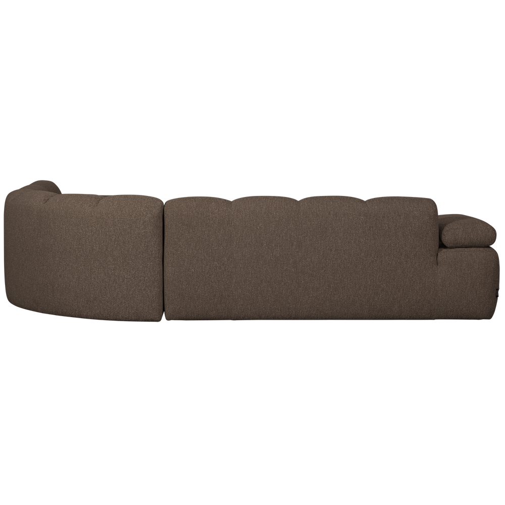 MOJO HOEKBANK RECHTS BOUCLE BRUIN MELANGE