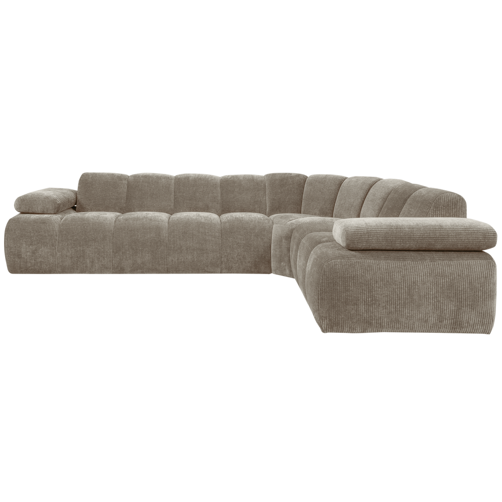 MOJO HOEKBANK RECHTS RIBSTOF DONKERZAND