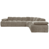 MOJO HOEKBANK RECHTS RIBSTOF DONKERZAND